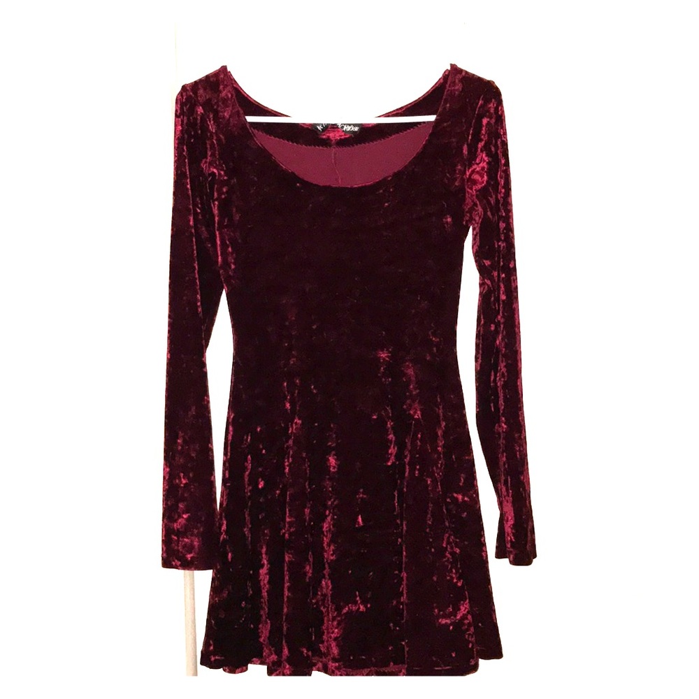 Red velvet dress